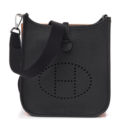 Hermes Taurillon Clemence Evelyne TPM Black 1 of 10