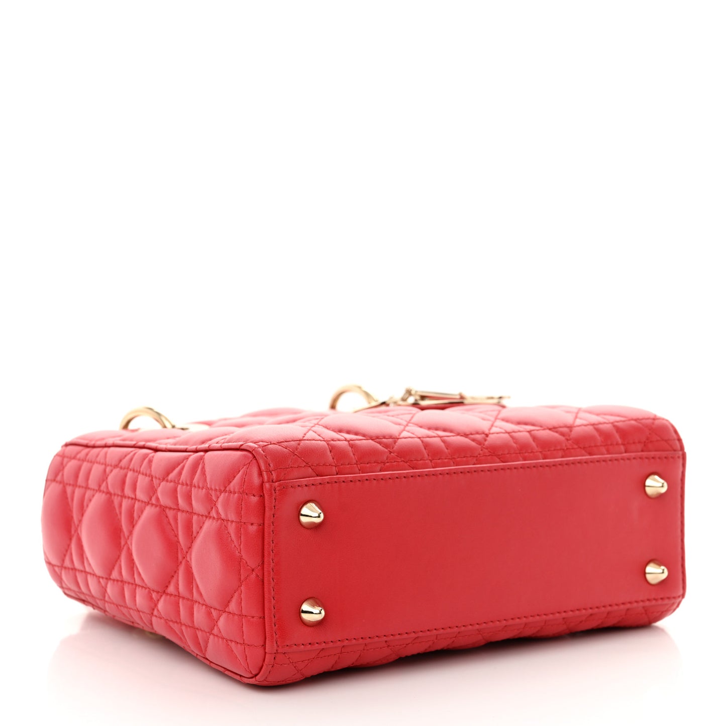 Lambskin Cannage Small Lucky Badges My Lady Dior Warm Fuschia