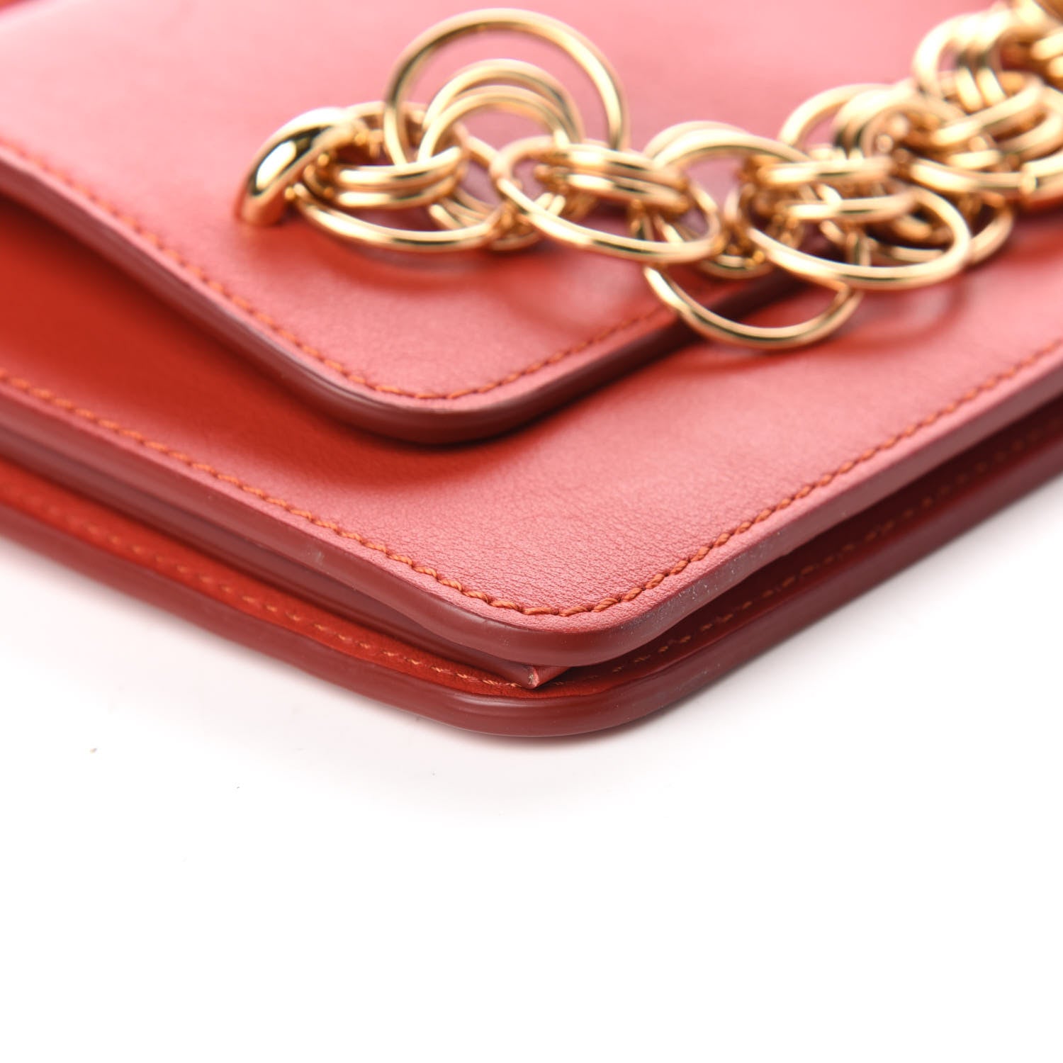 Chloe Calfskin Drew Bijou Clutch Earthy Red 6 of 10