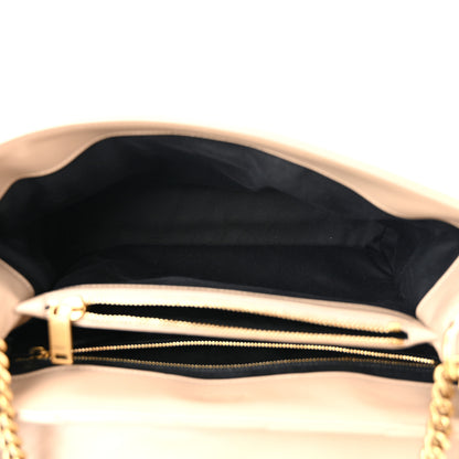 Saint Laurent Calfskin Y Quilted Monogram Medium Loulou Chain Satchel Dark Beige 5 of 10