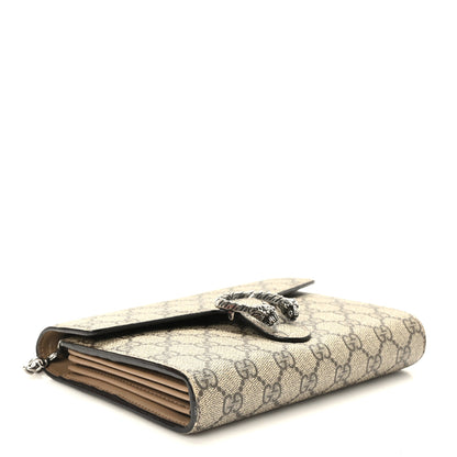 Gucci GG Supreme Monogram Mini Dionysus Chain Wallet Beige Taupe 3 of 10
