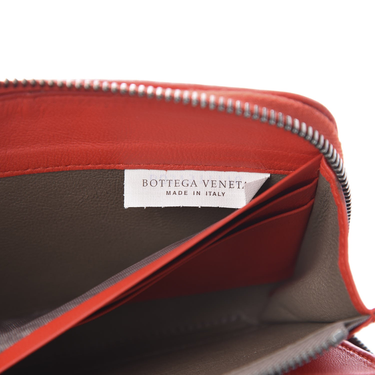 Bottega Veneta Nappa Intrecciato Zip Around Wallet Red 7 of 13