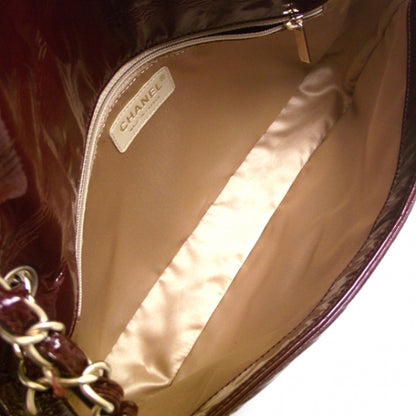 Chanel Vinyl Classic Flap Bag Bordeaux 7 of 11