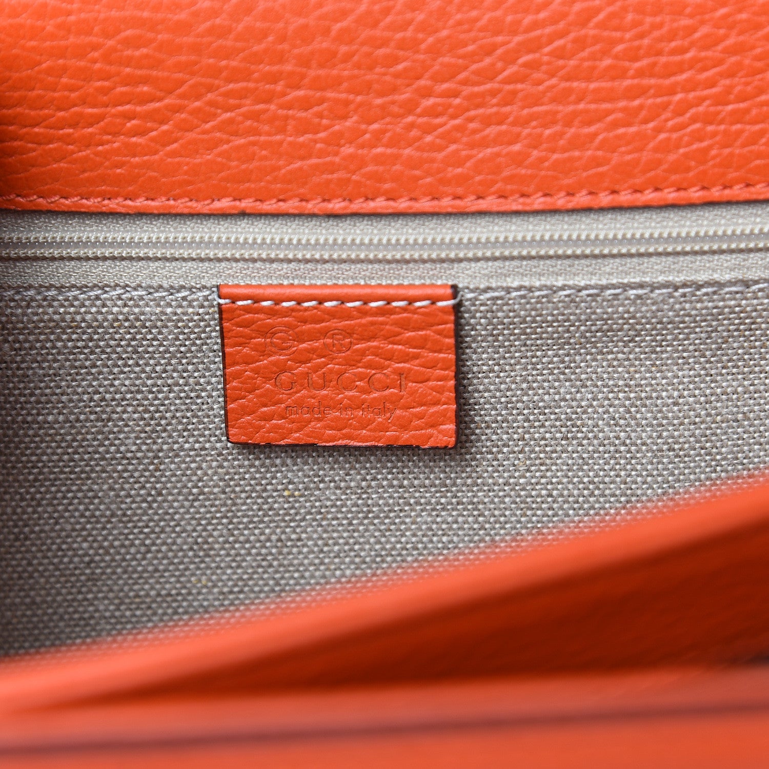 Gucci Dollar Calfskin Interlocking G Shoulder Bag Sun Orange 6 of 9