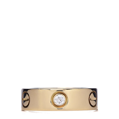 Cartier 18K Yellow Gold 3 Diamond 5.5mm LOVE Ring 50 5.25 1 of 6