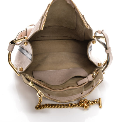 Chloe Grained Calfskin Small Hayley Hobo Abstract White 5 of 9