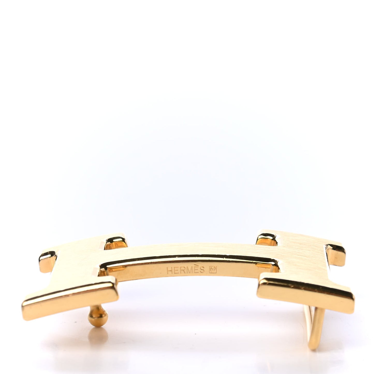 Brushed 32mm H Belt Buckle Gold
