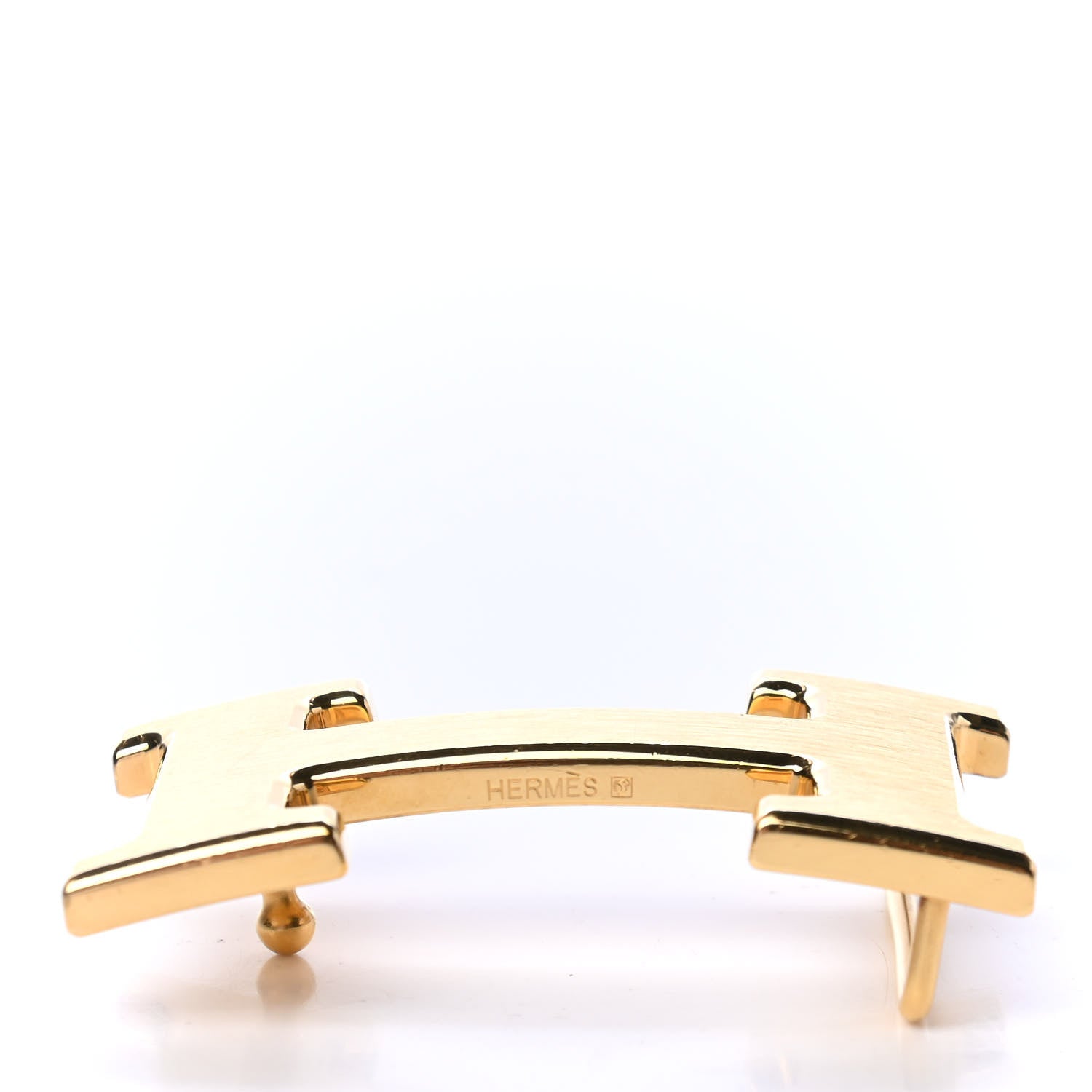 Hermes Brushed 32mm H Belt Buckle Gold 3 of 3