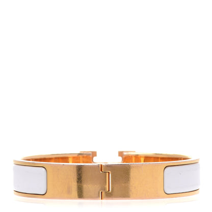 Hermes Enamel Narrow Clic Clac H Bracelet PM White 3 of 6