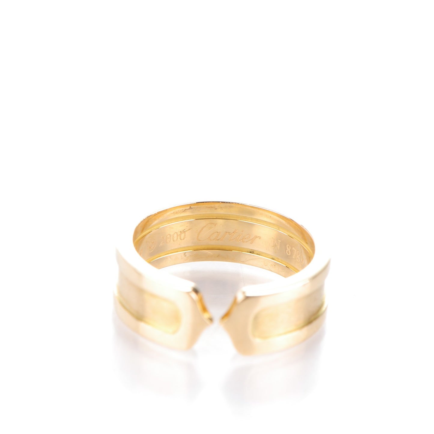 18K Yellow Gold 7mm C De Ring 52 6.25