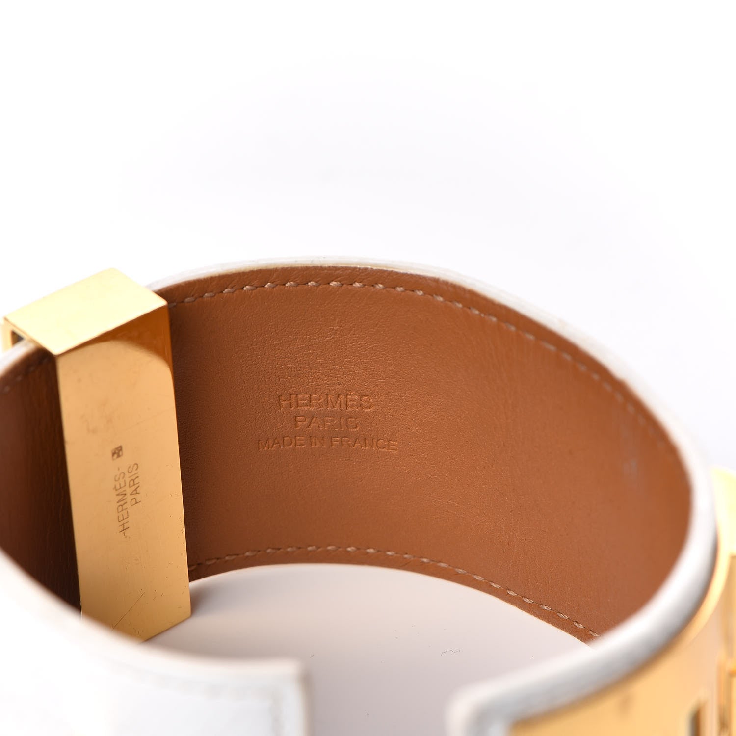 Hermes Epsom Collier de Chien CDC Bracelet S White 6 of 7