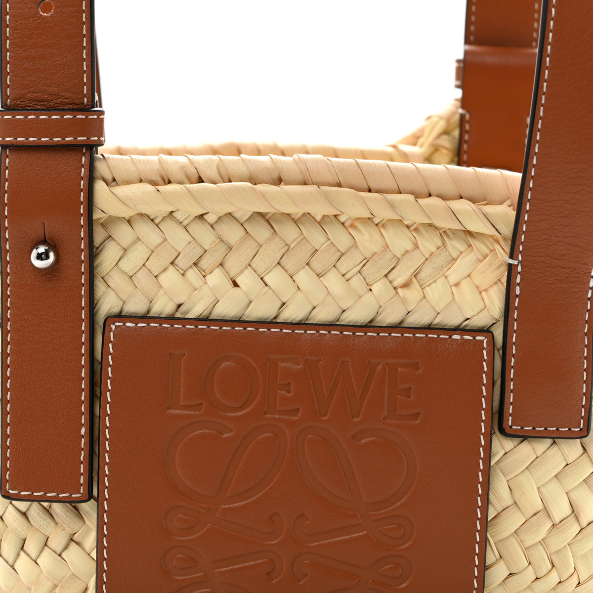 Loewe Raffia Small Basket Tote Bag Natural Tan 7 of 13