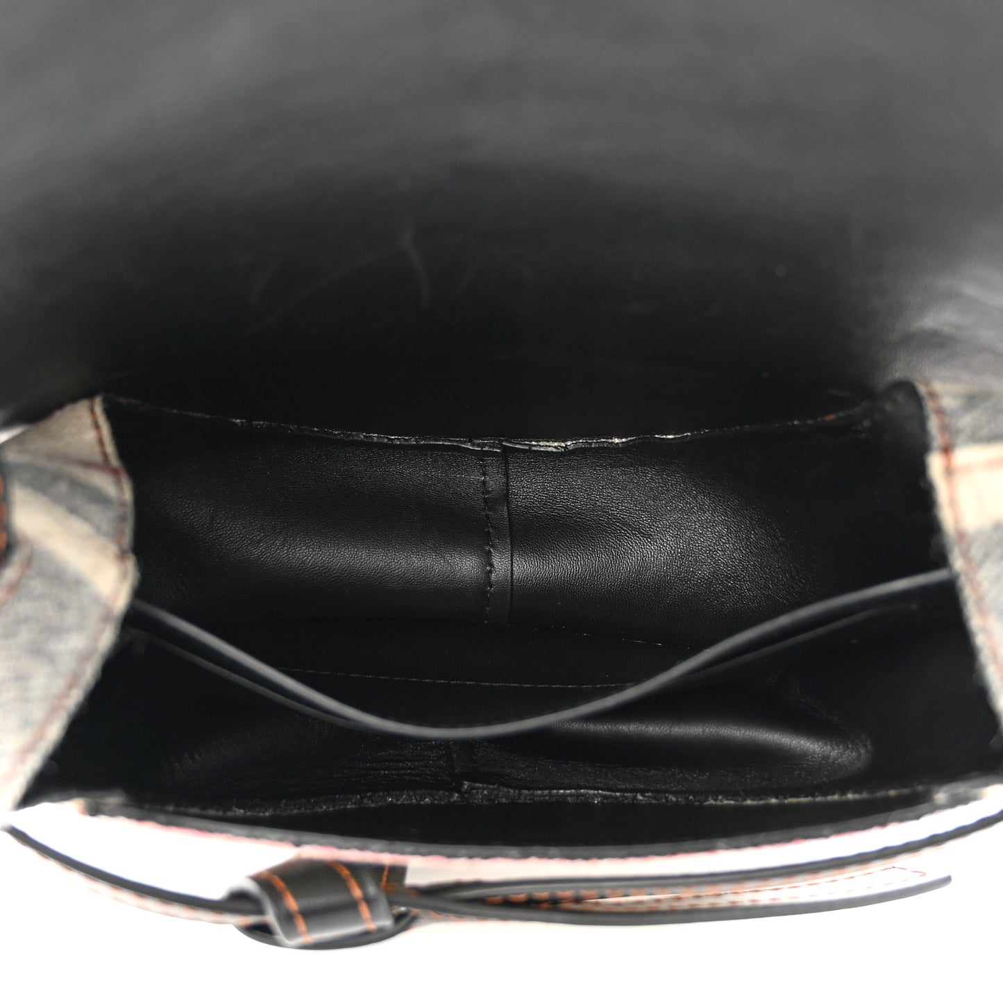 Calfskin Felt Small Gate Crossbody Bag Amber Black Multicolor