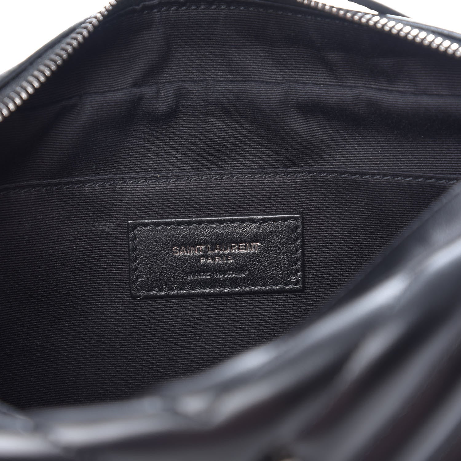 Saint Laurent Calfskin Matelasse Monogram Lou Camera Bag Black 5 of 9