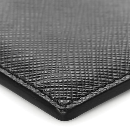 Prada Saffiano Triangle Card Case Black 5 of 10