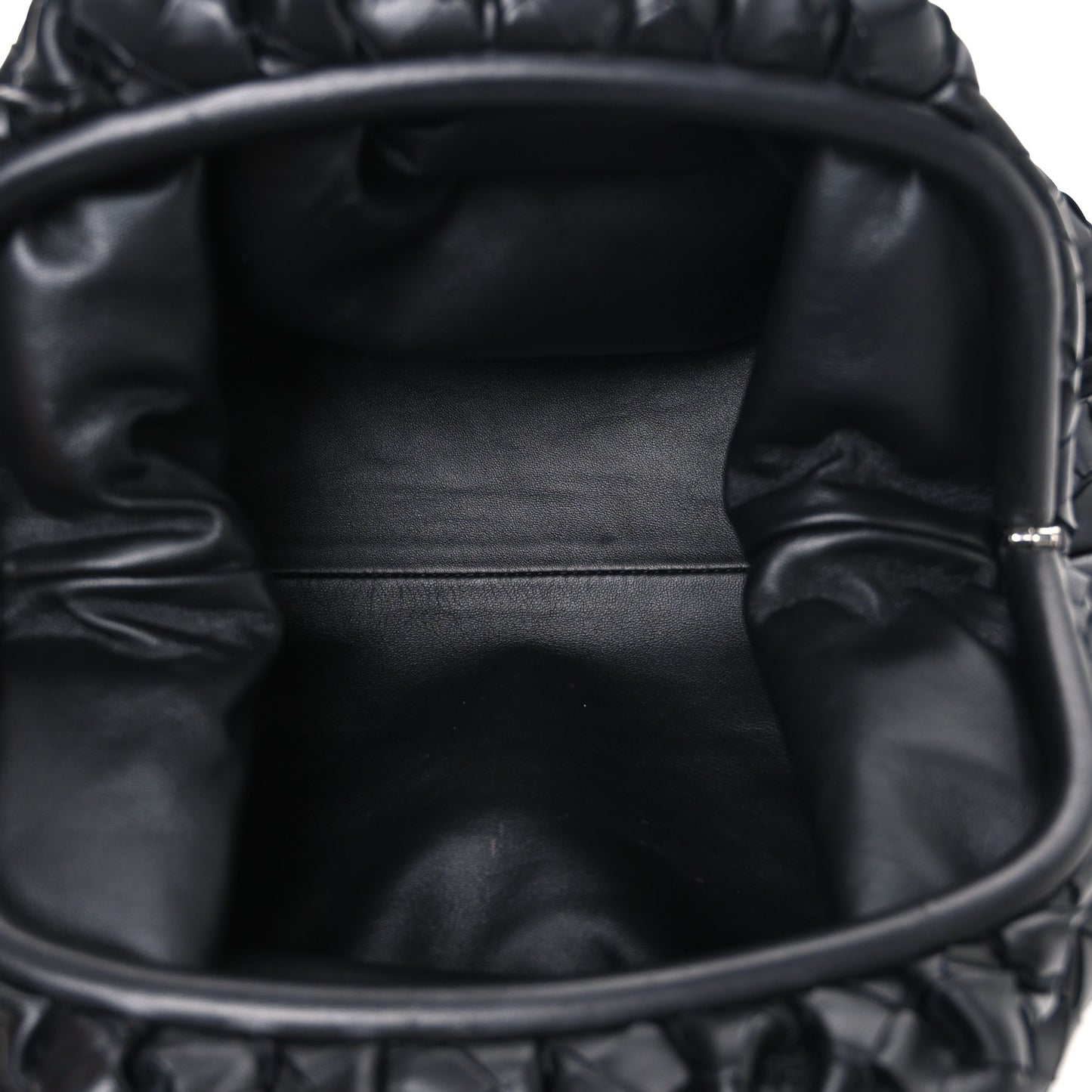 Nappa Maxi Intreccio The Pouch Oversized Clutch Black