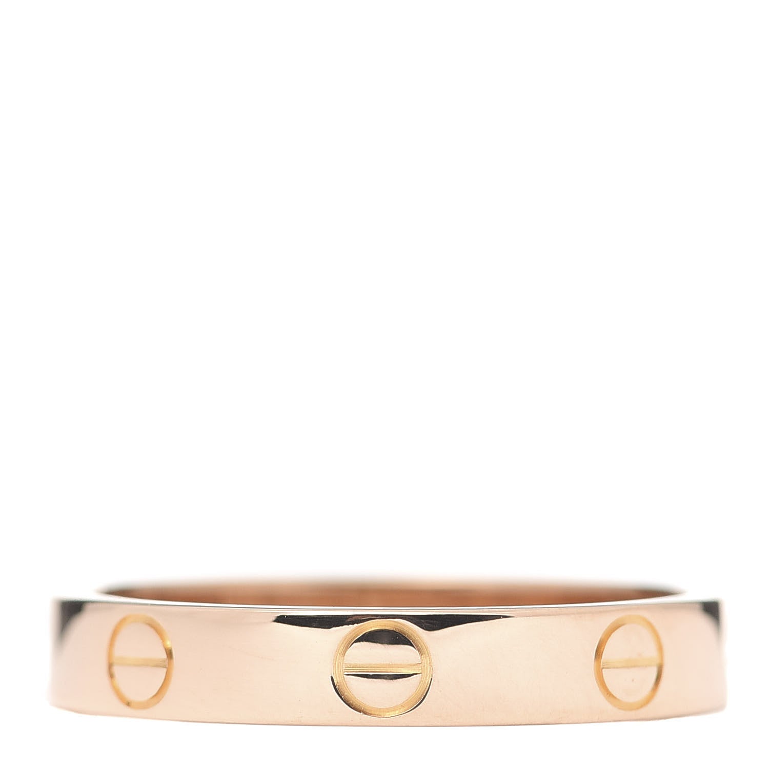 Cartier 18K Pink Gold 3.5mm LOVE Wedding Band Ring 56 7.5 3 of 4