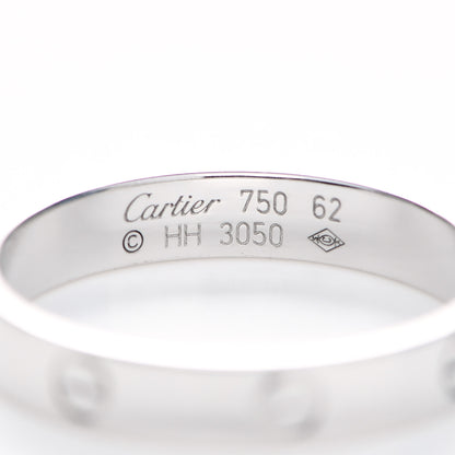 Cartier 18K White Gold 3.5mm LOVE Wedding Band Ring 62 10 4 of 4