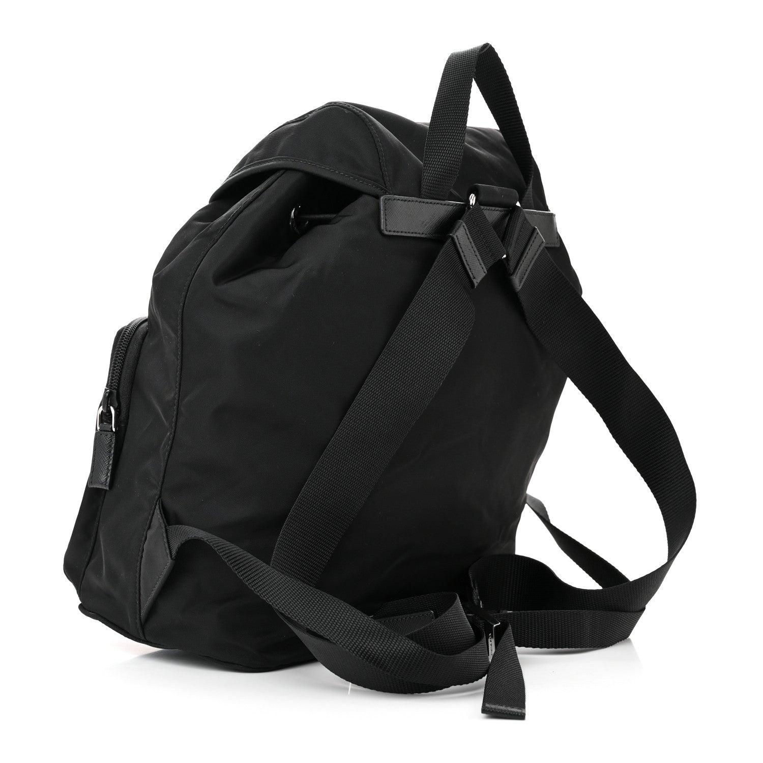 Prada Tessuto Nylon Saffiano Vela Backpack Black 3 of 12