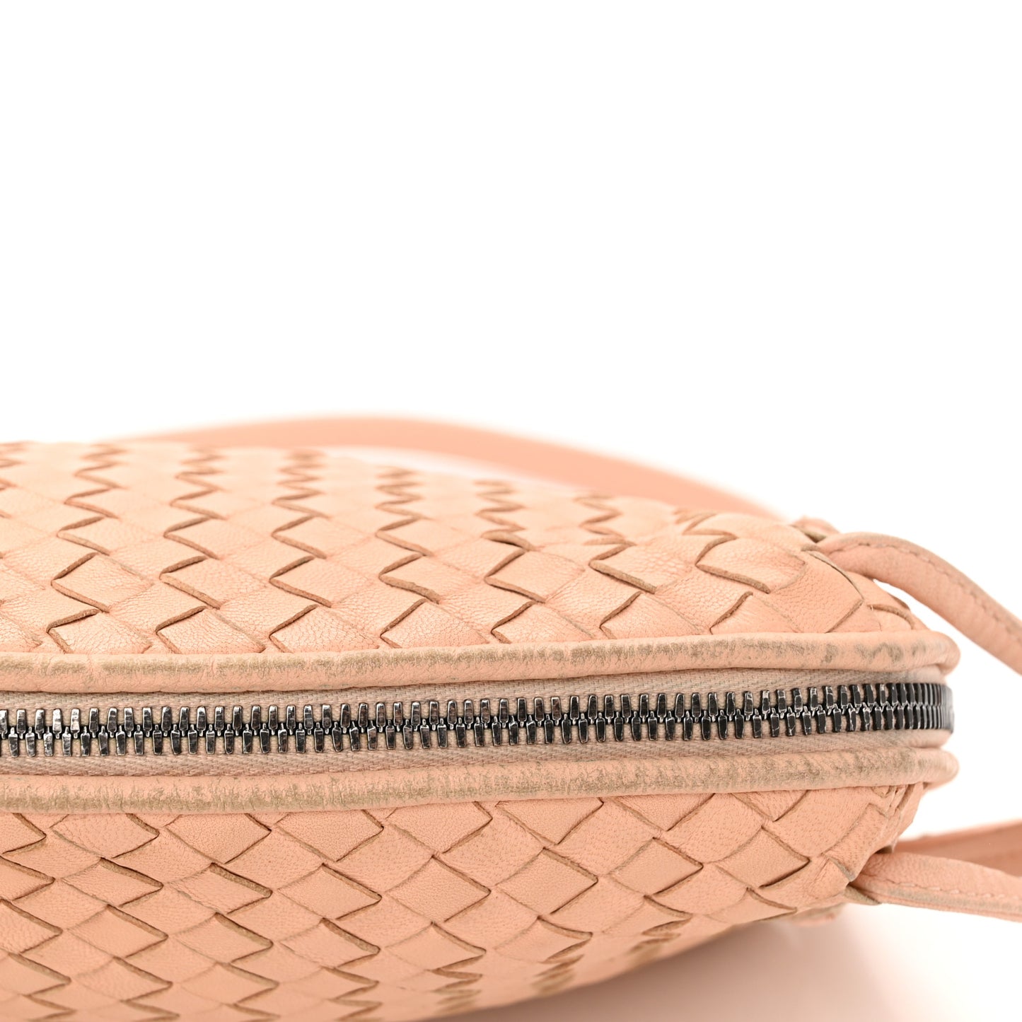 Nappa Intrecciato Nodini Crossbody Messenger Nude