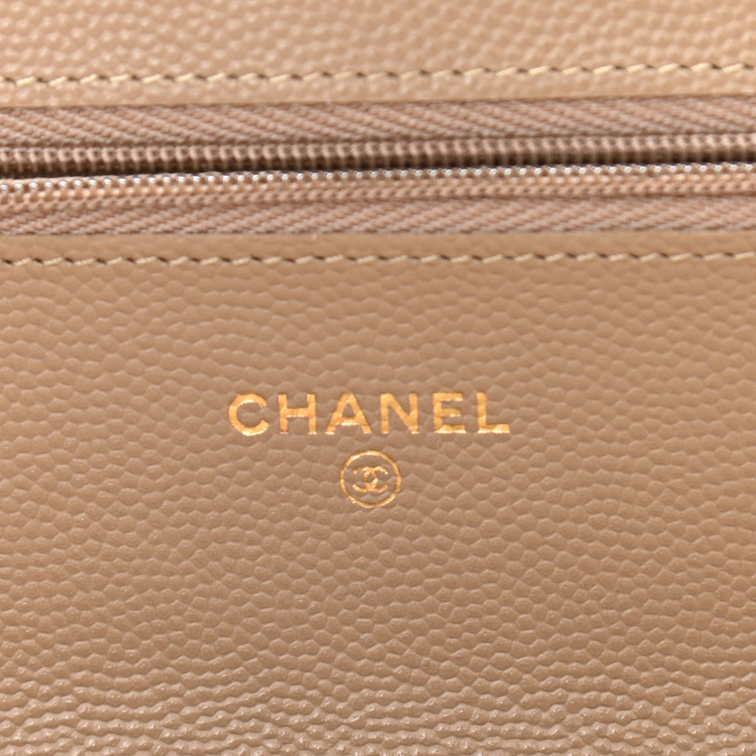 Chanel Caviar Quilted Wallet On Chain WOC Beige 6 of 12