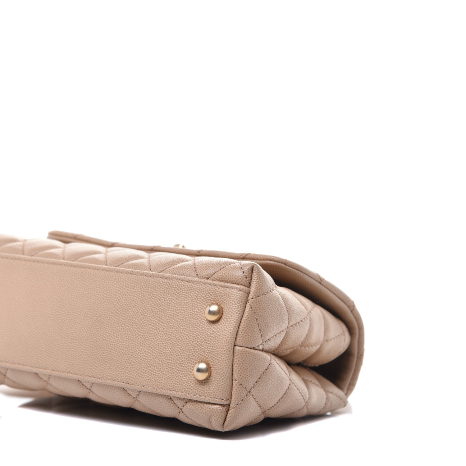 Chanel Caviar Quilted Mini Coco Handle Flap Beige 9 of 10