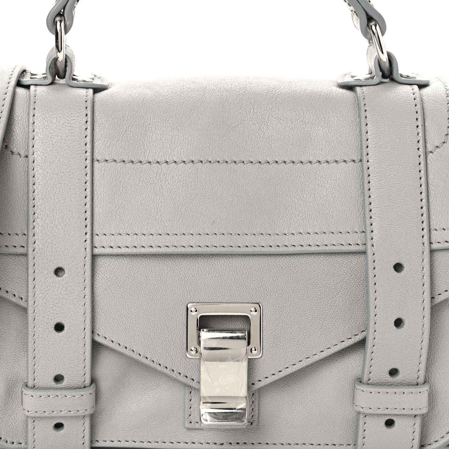 Proenza Schouler Lambskin Tiny PS1 Satchel Fog 7 of 11