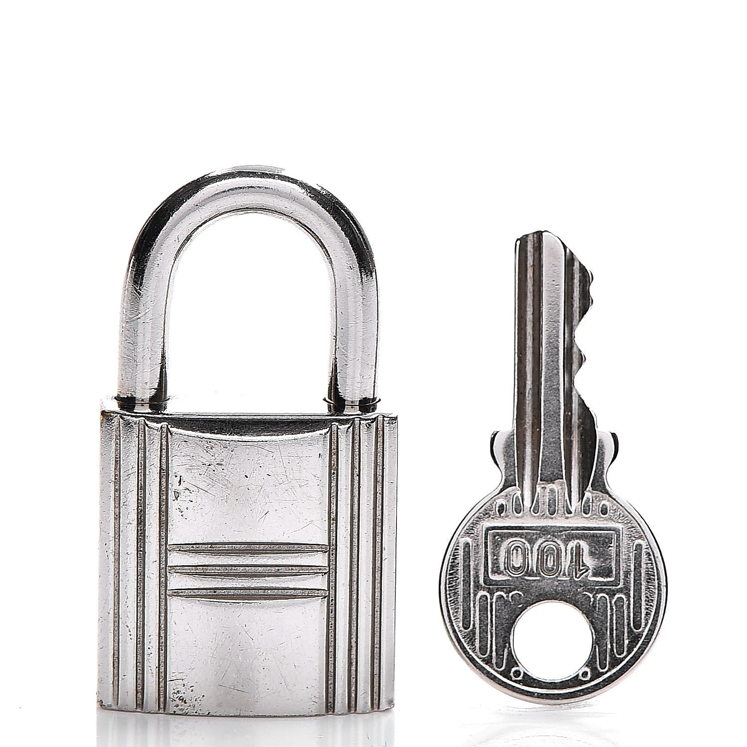Hermes Palladium Cadena Lock and Key Set 1 of 4