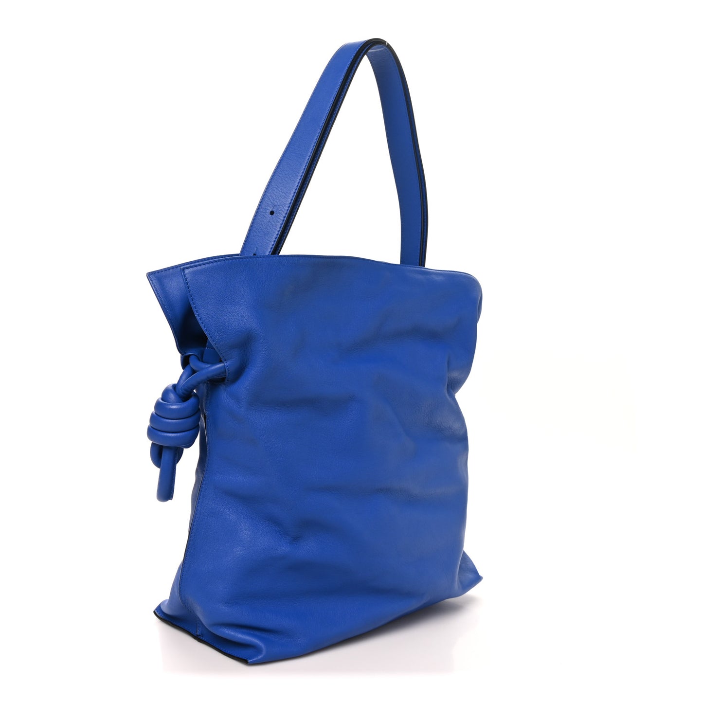 Calfskin Flamenco Knot Bag Blue