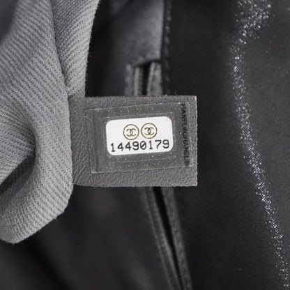 Chanel Iridescent Calfskin Glint Flap Black 8 of 9