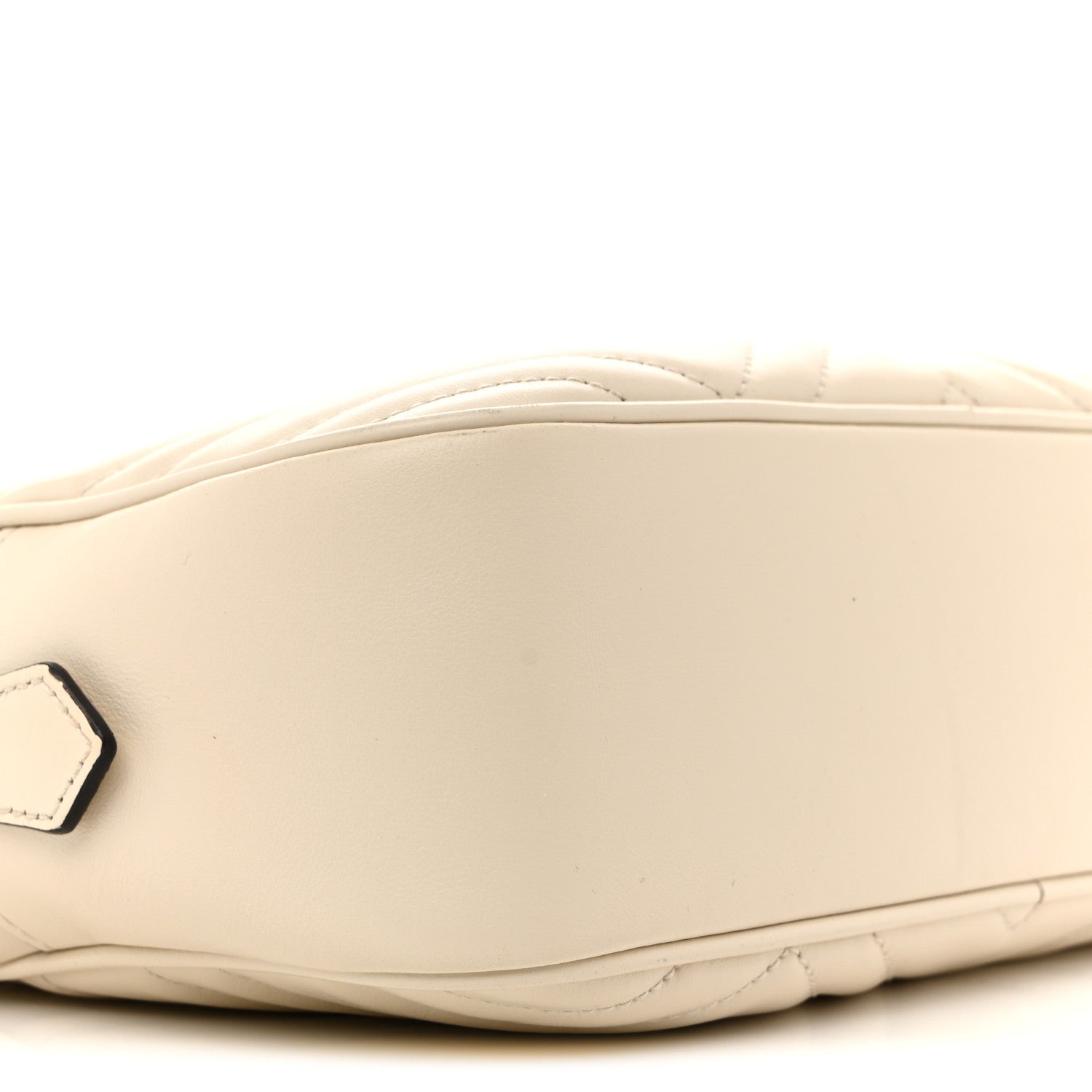Gucci Calfskin Matelasse Small GG Marmont Chain Shoulder Bag White 9 of 12