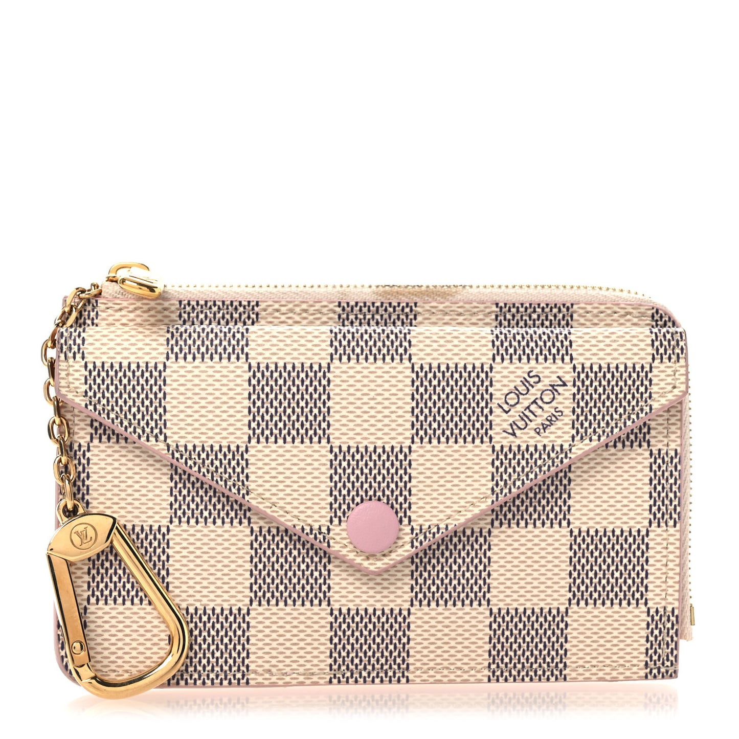 Damier Azur Recto Verso Card Holder Rose Ballerine