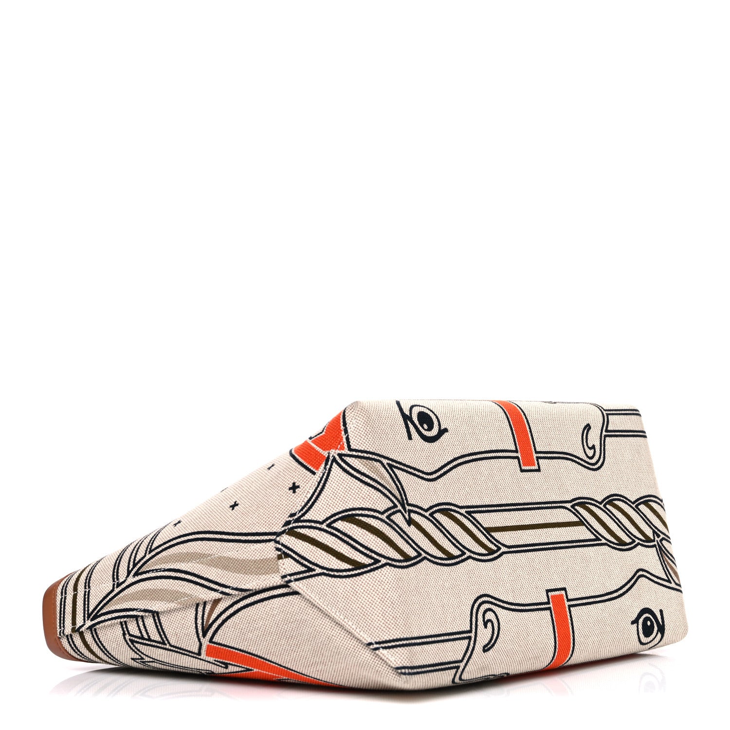 Hermes H Plume Canvas Swift Printed Quadrige au Fil Steeple 25 Bag