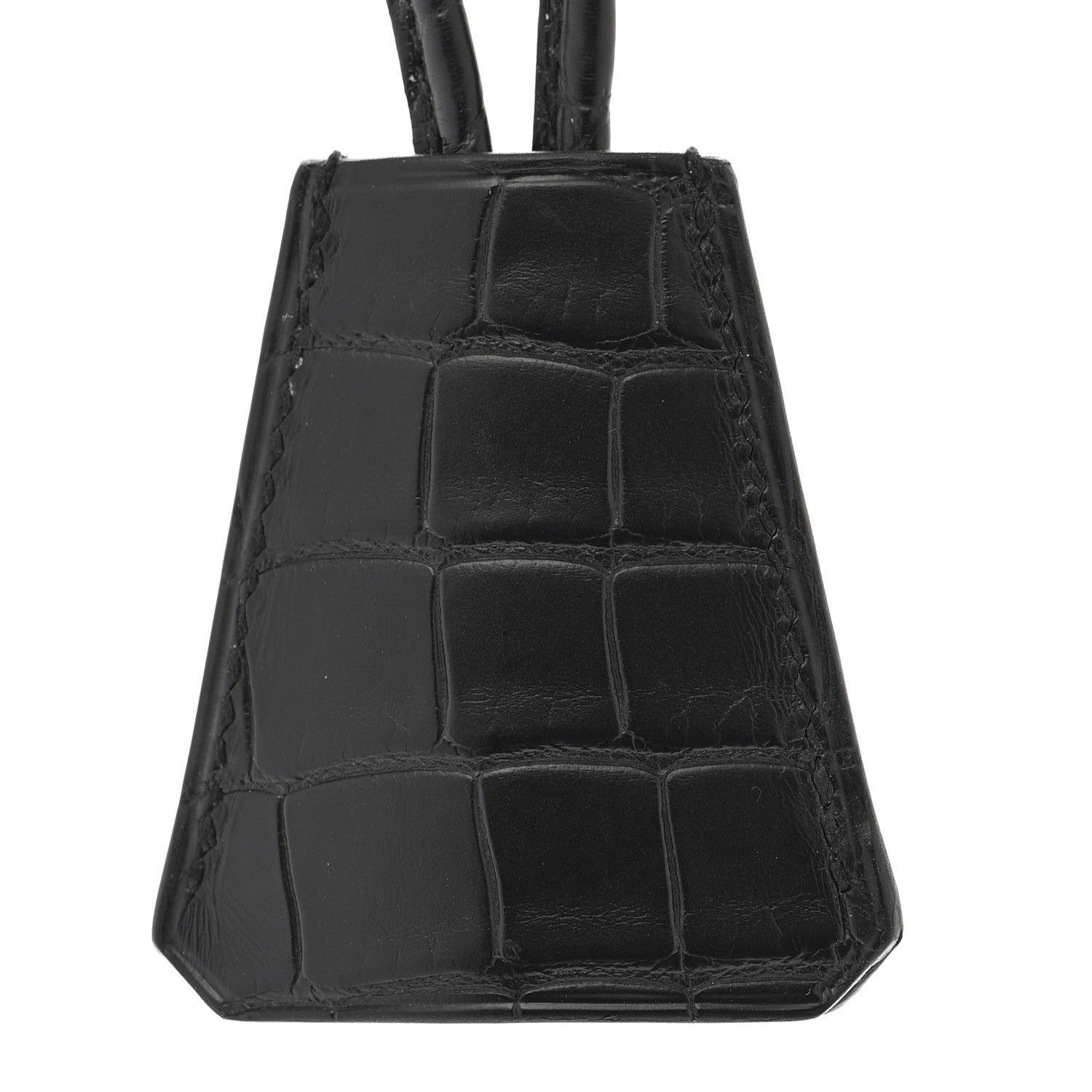 Hermes Matte Alligator Clochette Long Necklace Black 4 of 6