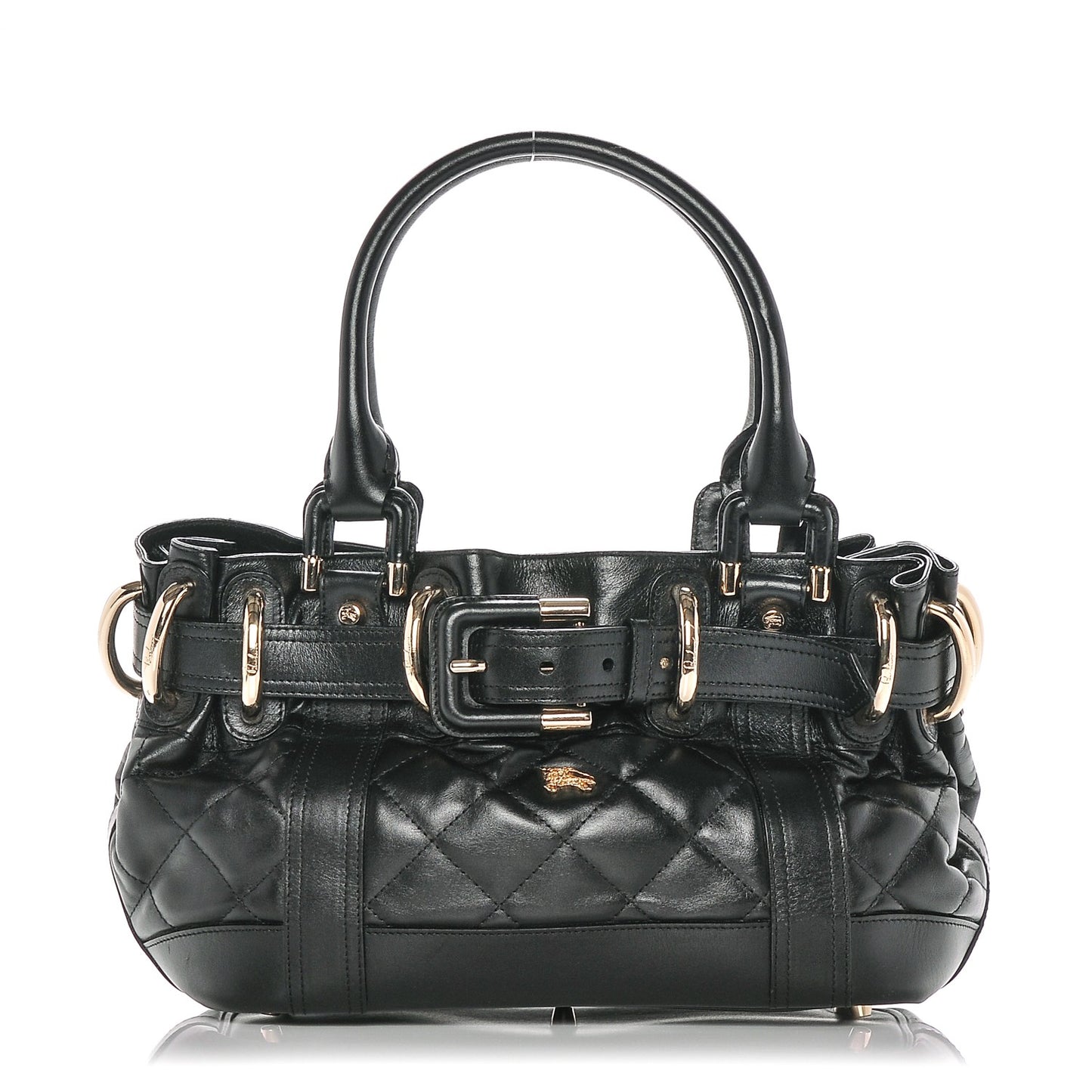 Calfskin Quilted Baby Beaton Black