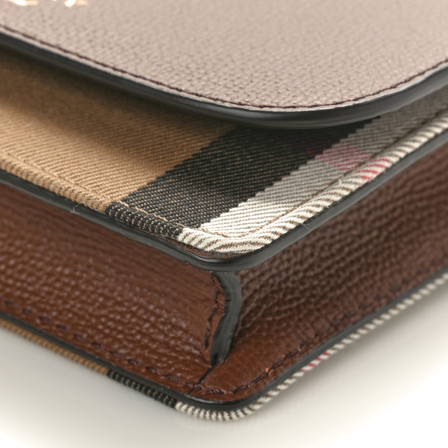 Derby Calfskin House Check Hampshire Crossbody Tan