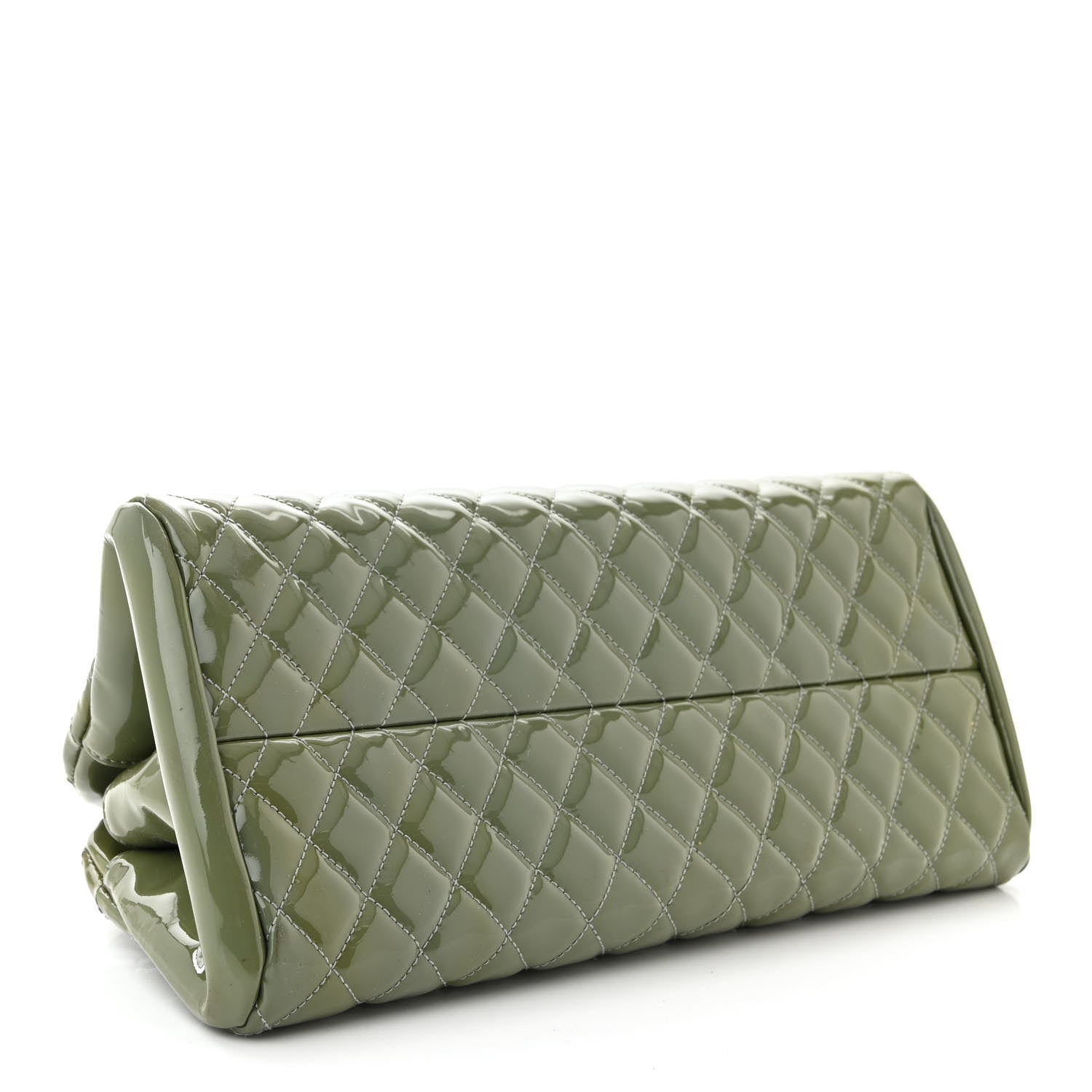 Chanel Patent Quilted Medium Just Mademoiselle Green 4 of 11