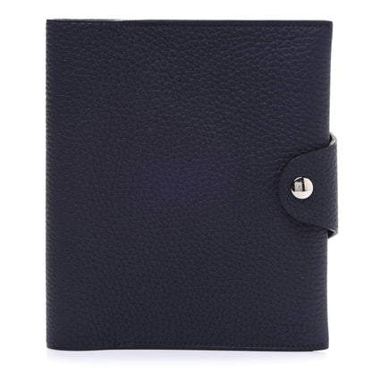Hermes Togo Ulysse PM Notebook Cover Bleu Nuit 1 of 10