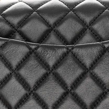 Chanel Shiny Lambskin Quilted Small Daily Friend Flap Black 11 of 13