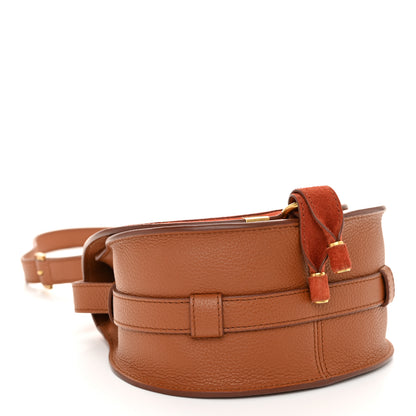 Chloe Suede Grained Calfskin Small Marcie Saddle Bag Tan 4 of 11