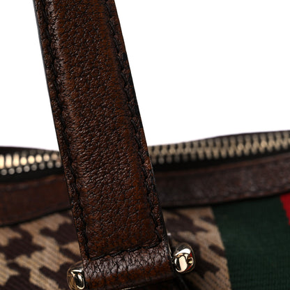 Gucci Fabric Pied De Poule Medium Seventies Web Boston Brown 35 of 36