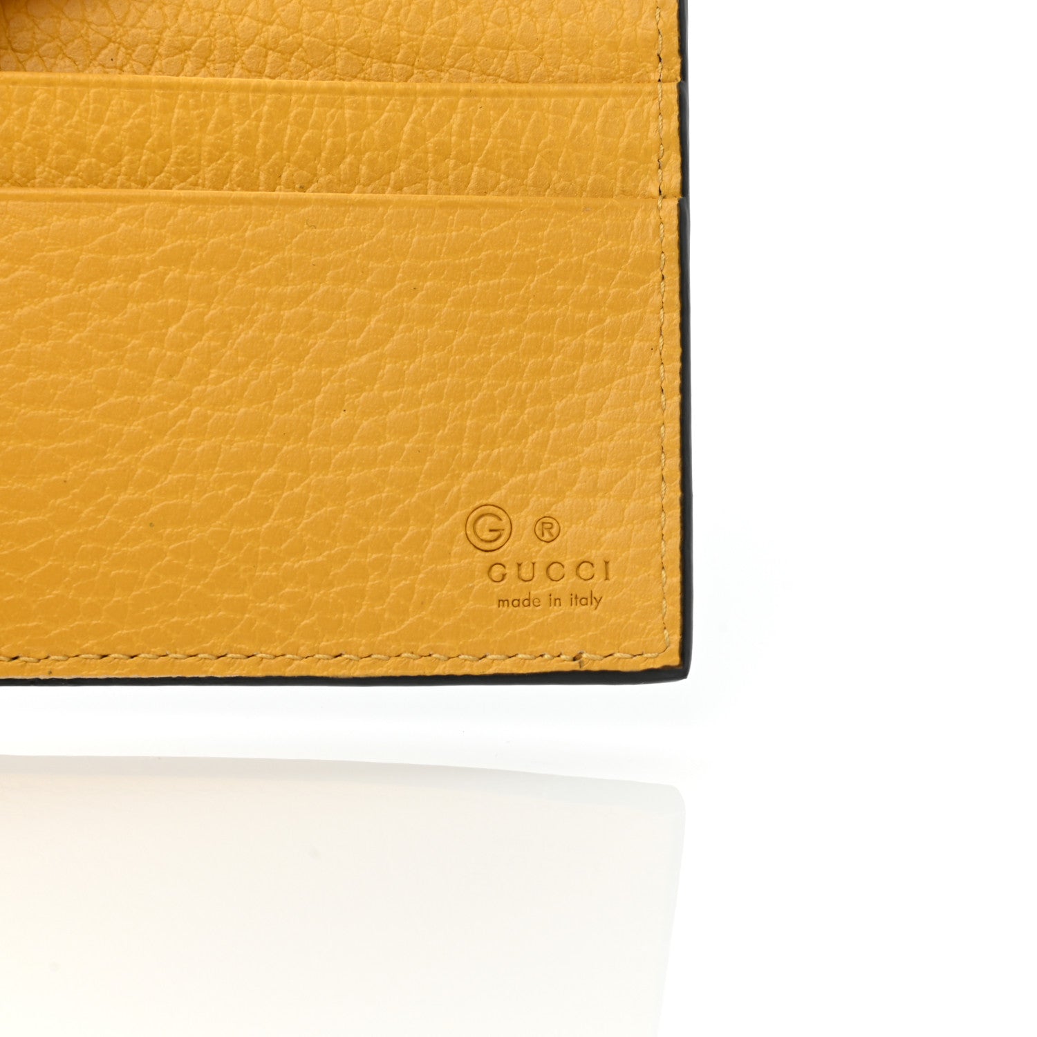 Gucci Dollar Calfskin Bi-Color Interlocking G Bi-Fold Wallet Black New Buttercup 6 of 7