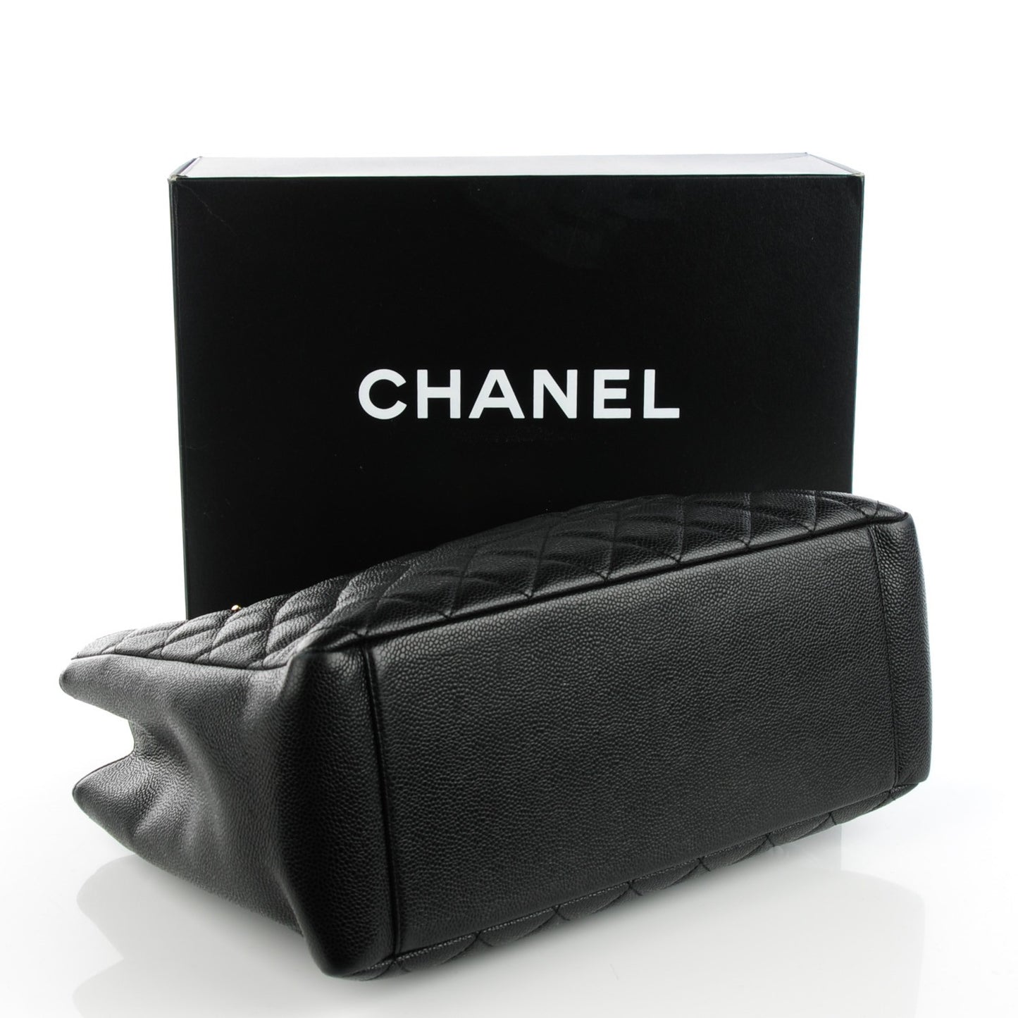 Caviar Quilted Grand Shopping Tote GST Black
