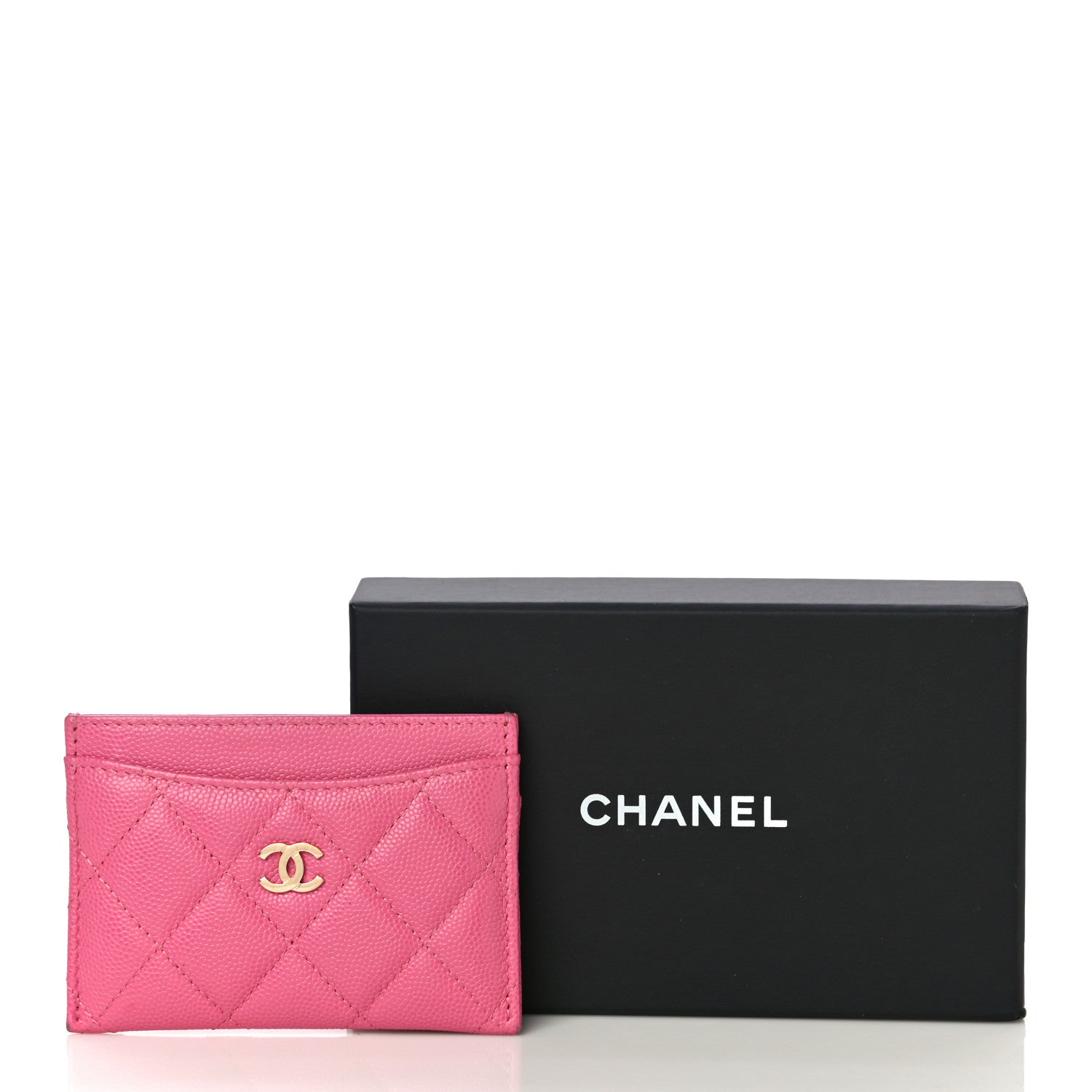 Chanel Caviar Quilted Card Holder Pink 14 of 14