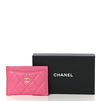 Chanel Caviar Quilted Card Holder Pink 14 of 14