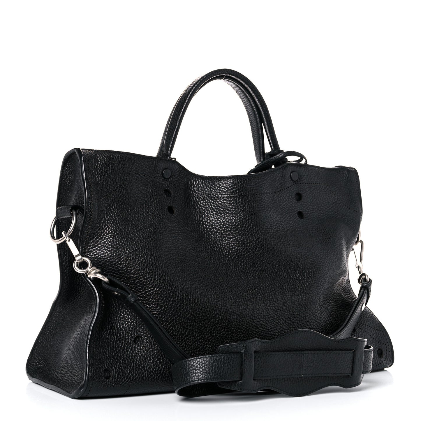 Veau Grana Perforated Blackout Hardware City Black
