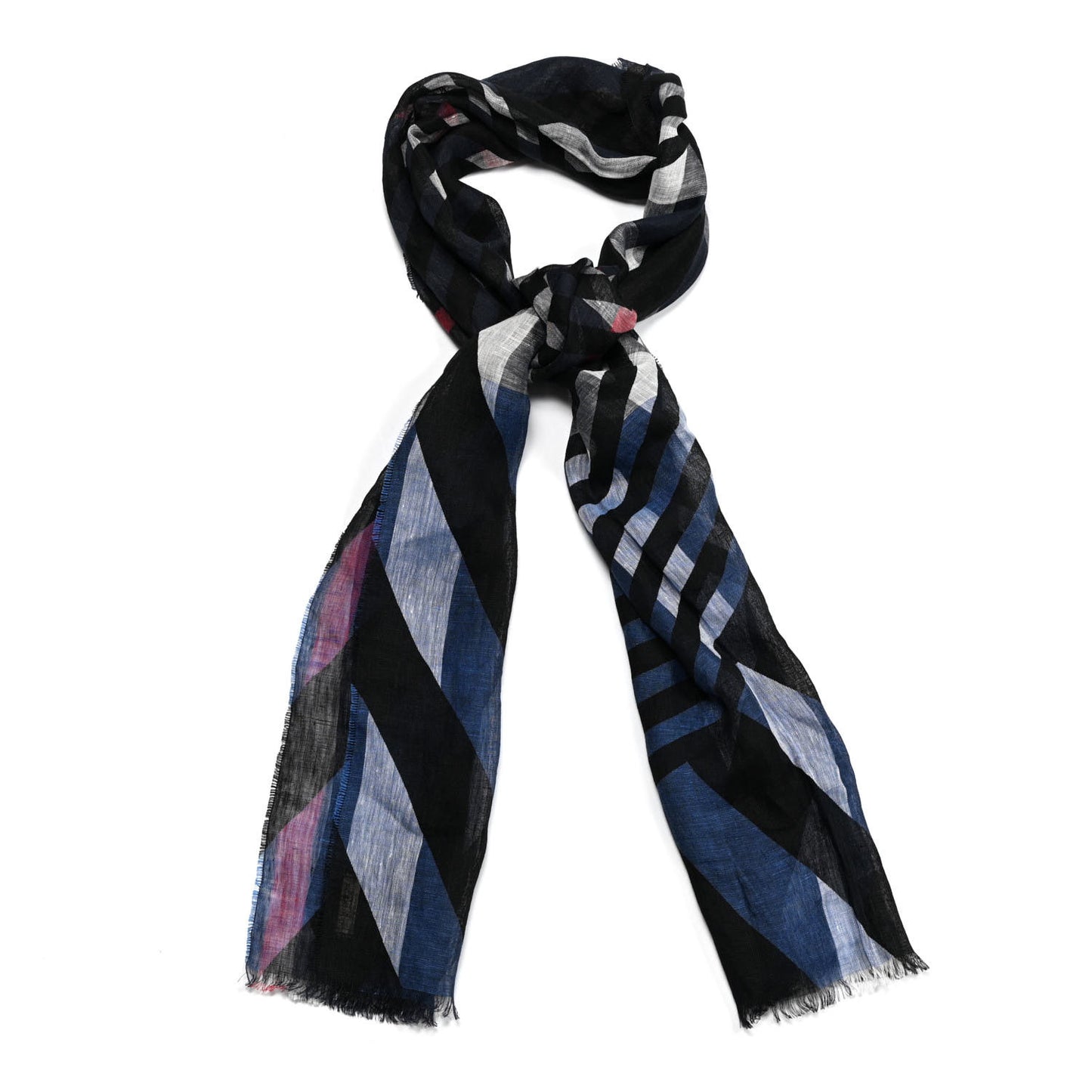 Linen Check Lightweight Scarf Multicolor
