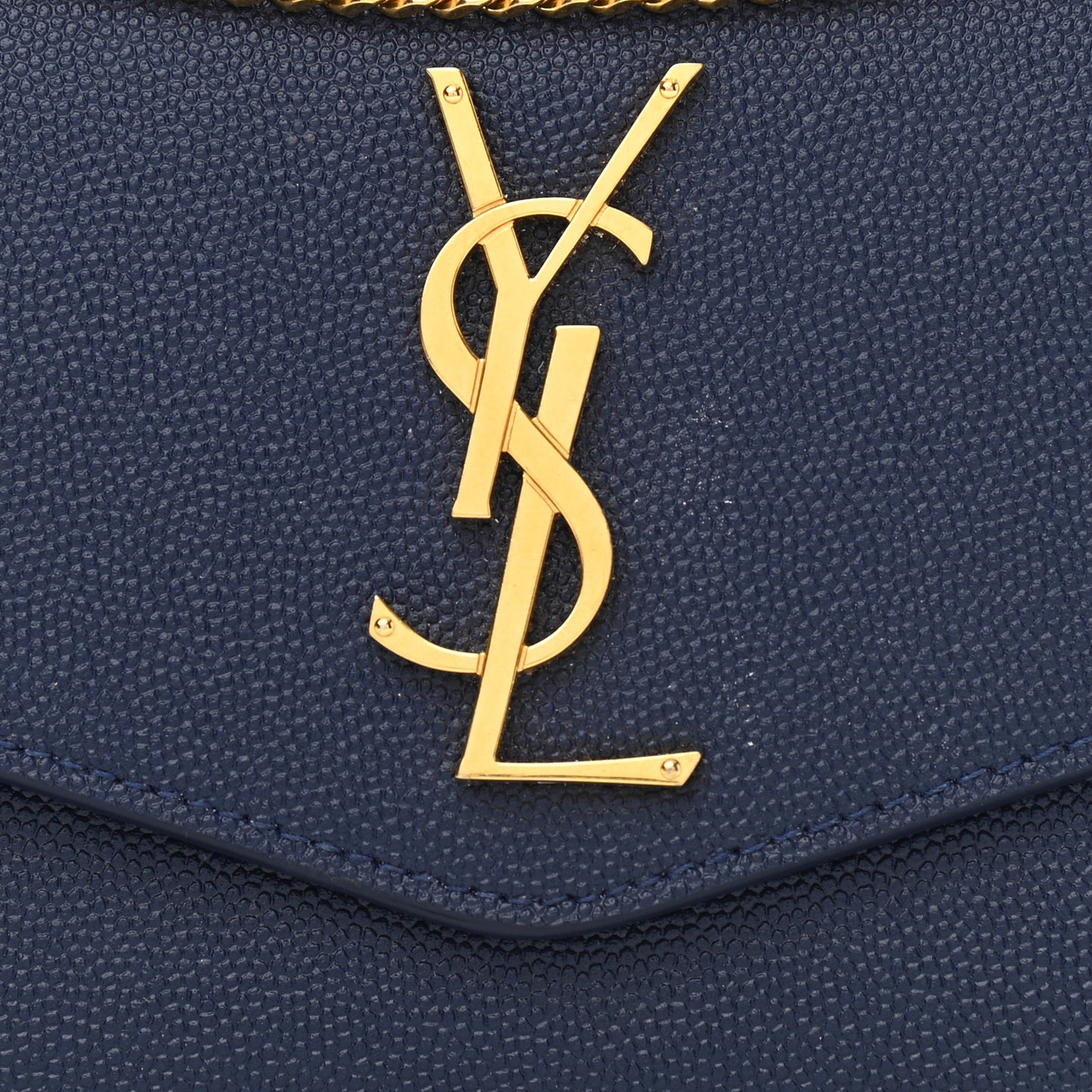 Grain De Poudre Monogram Uptown Chain Wallet Blue Charron