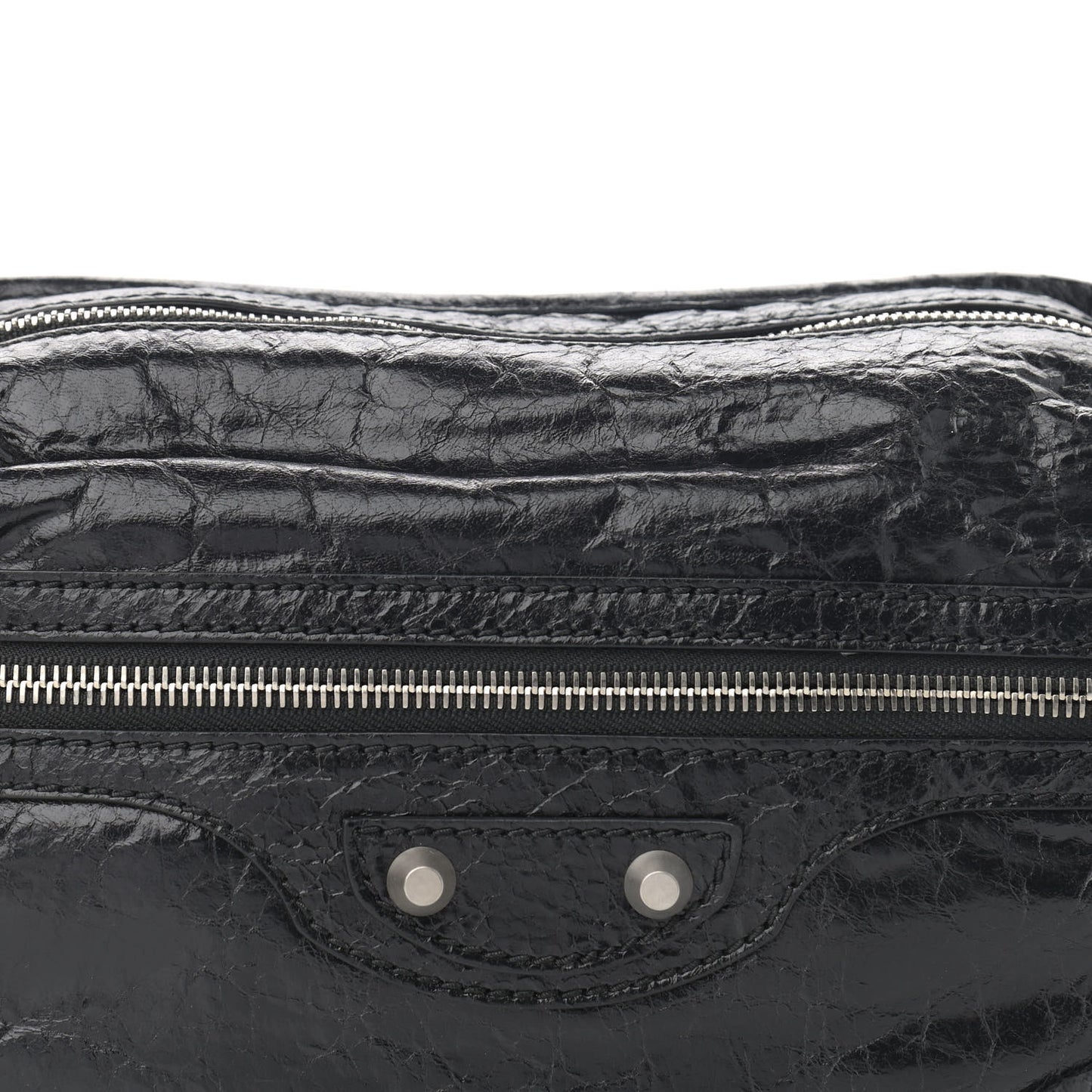 Lambskin Classic Hardware Neo Lift Hip Bag Black
