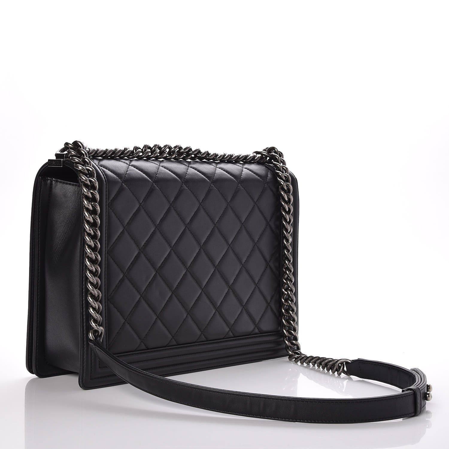 Chanel Calfskin Quilted Large Boy Flap Black 4 of 8